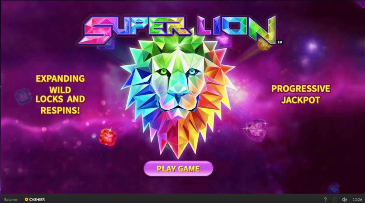 Super Lion Online Slot Game Logo Image