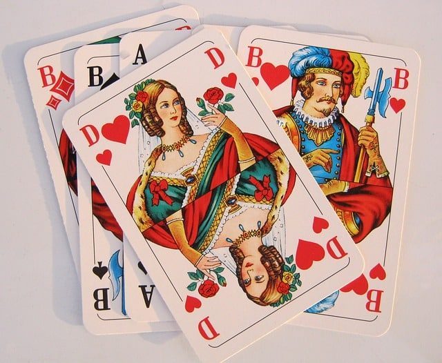 Playing cards with pictures on them