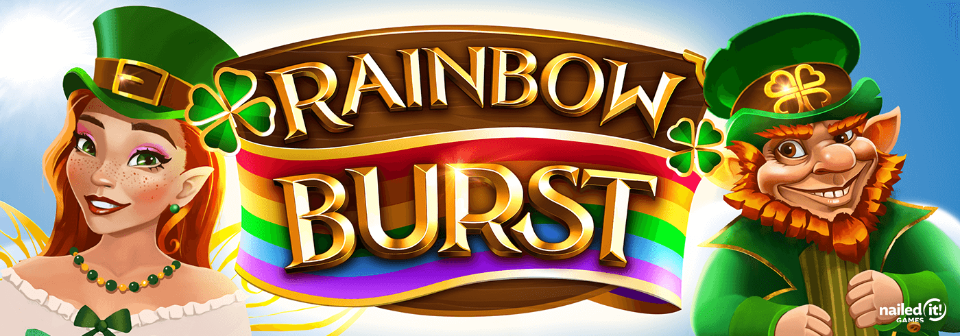 Rainbow Burst Online Slot Game Logo Image
