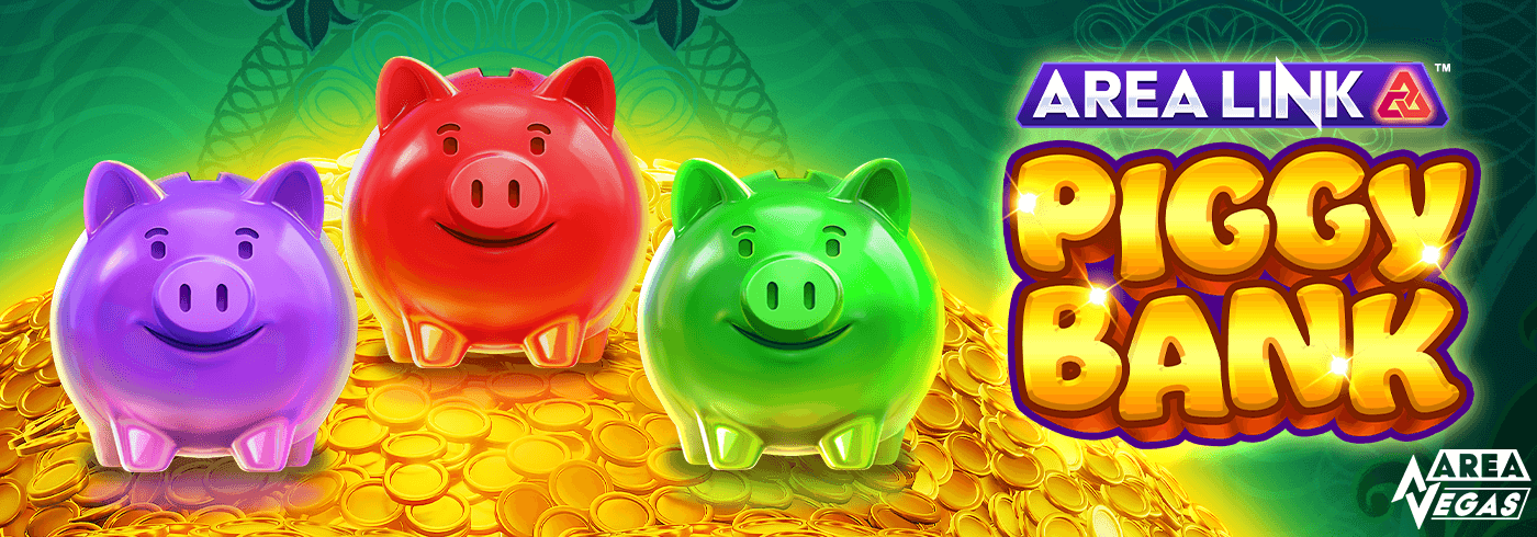 Area Link Piggy Bank Online Slot Game Logo Image