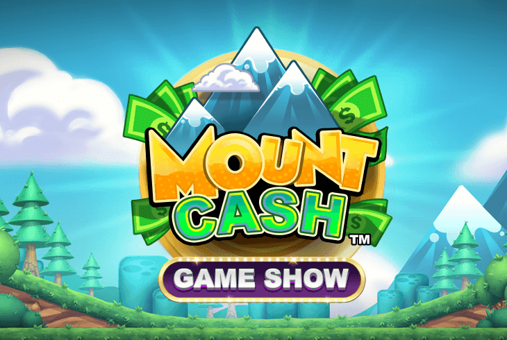 Mount Cash Game Show Online Slot Game Logo Image