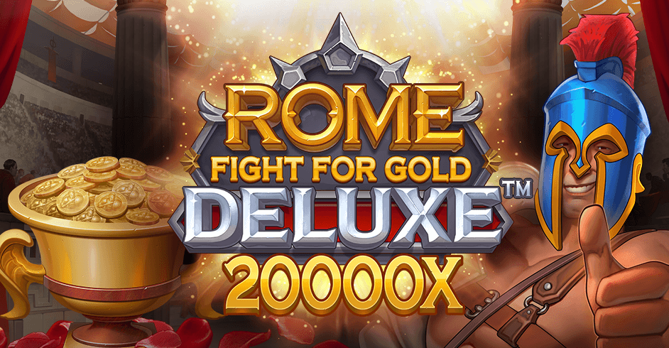 Rome Fight for Gold Online Slot Game Logo Image