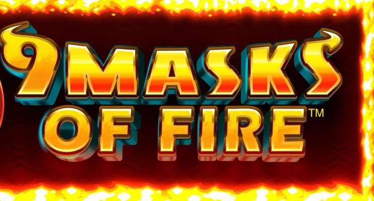 9 Masks of Fire Online Slot Game Logo Image
