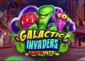 Galactic Invaders Online Slot Game Logo Image