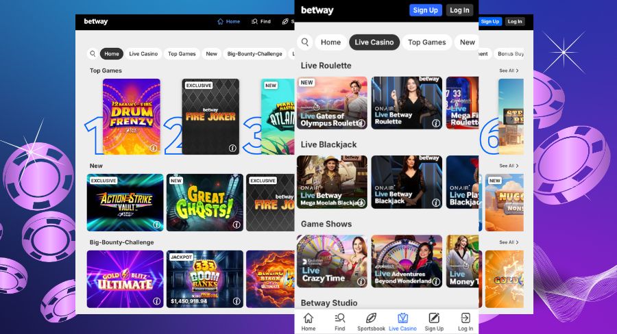 Betway Ontario review screenshot