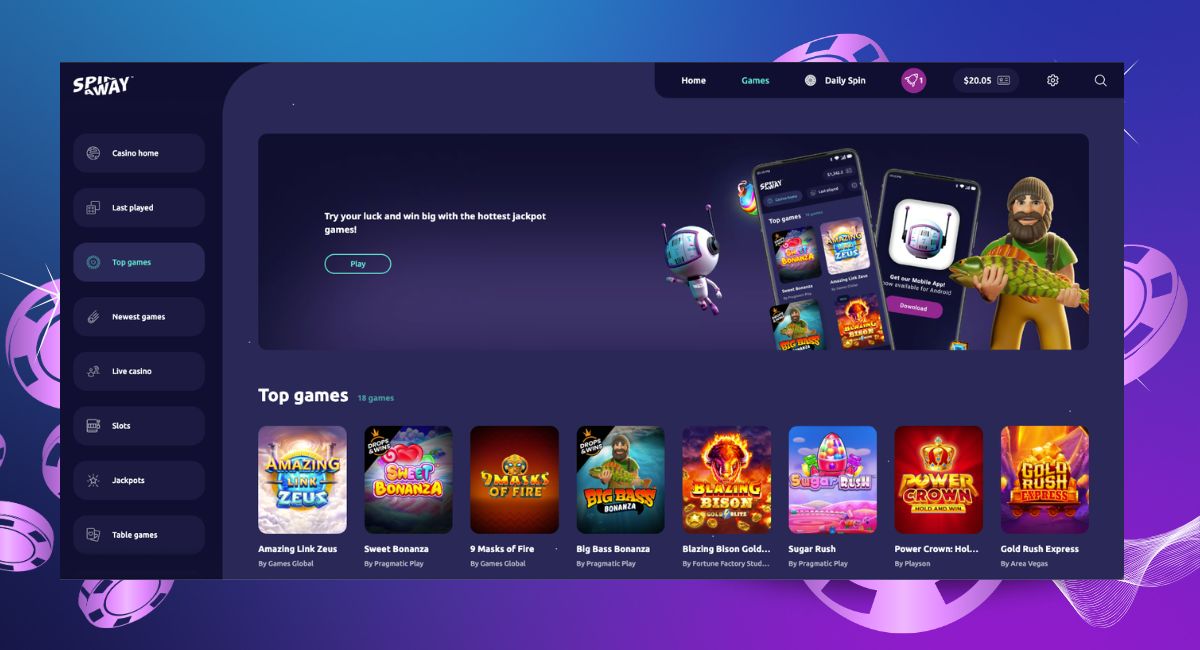 Spin Away Casino welcome offer