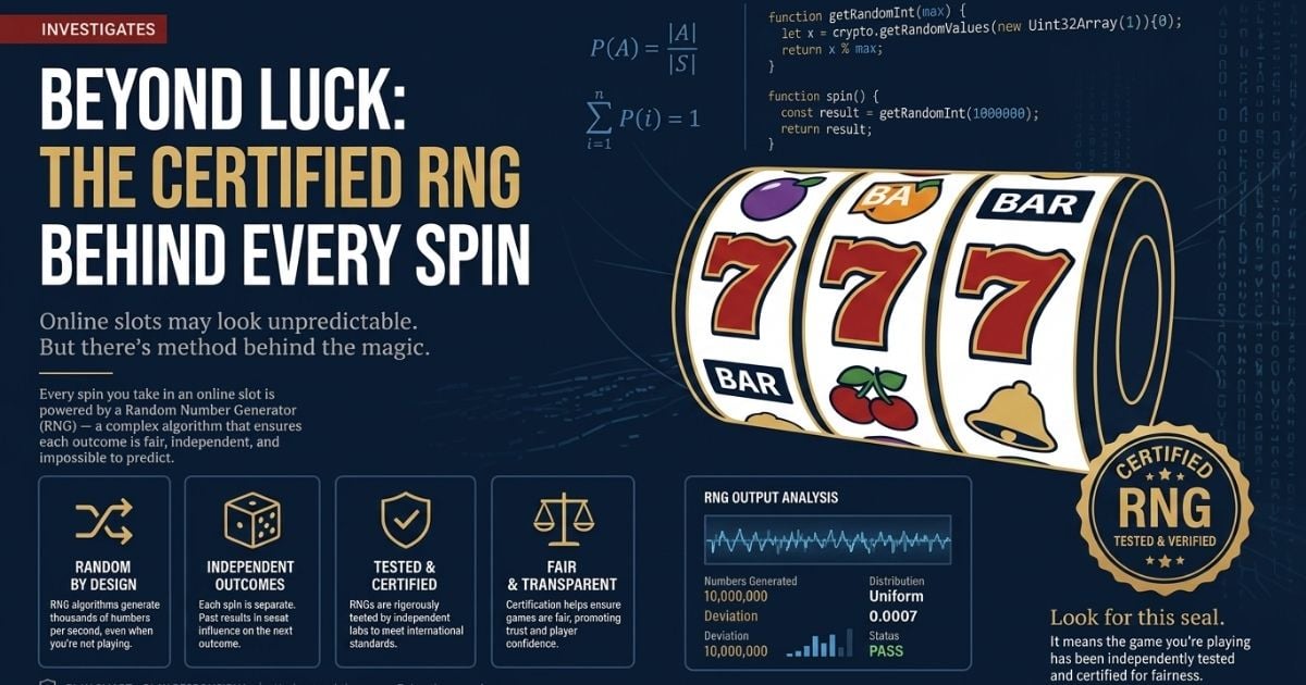 Are online slots rigged, a look at the certified RNG behind the reels.