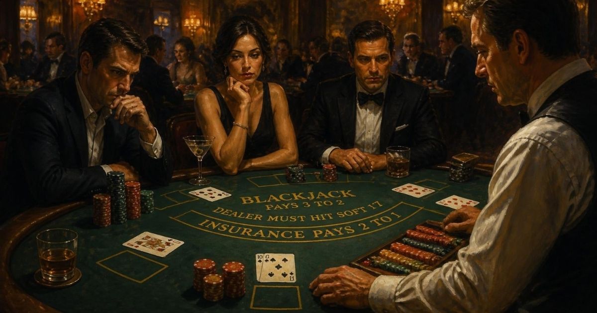 A blackjack shoe and cards illustrating card counting