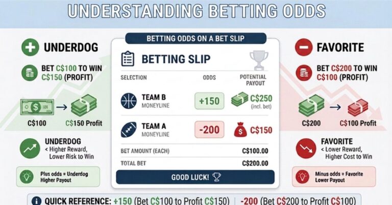 What the plus and minus signs mean in betting odds