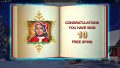 Book of Mrs. Claus Free Spins Menu