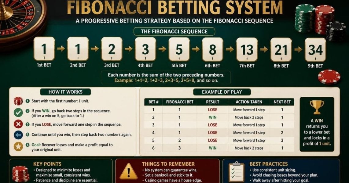 The Fibonacci betting system explained for casino players