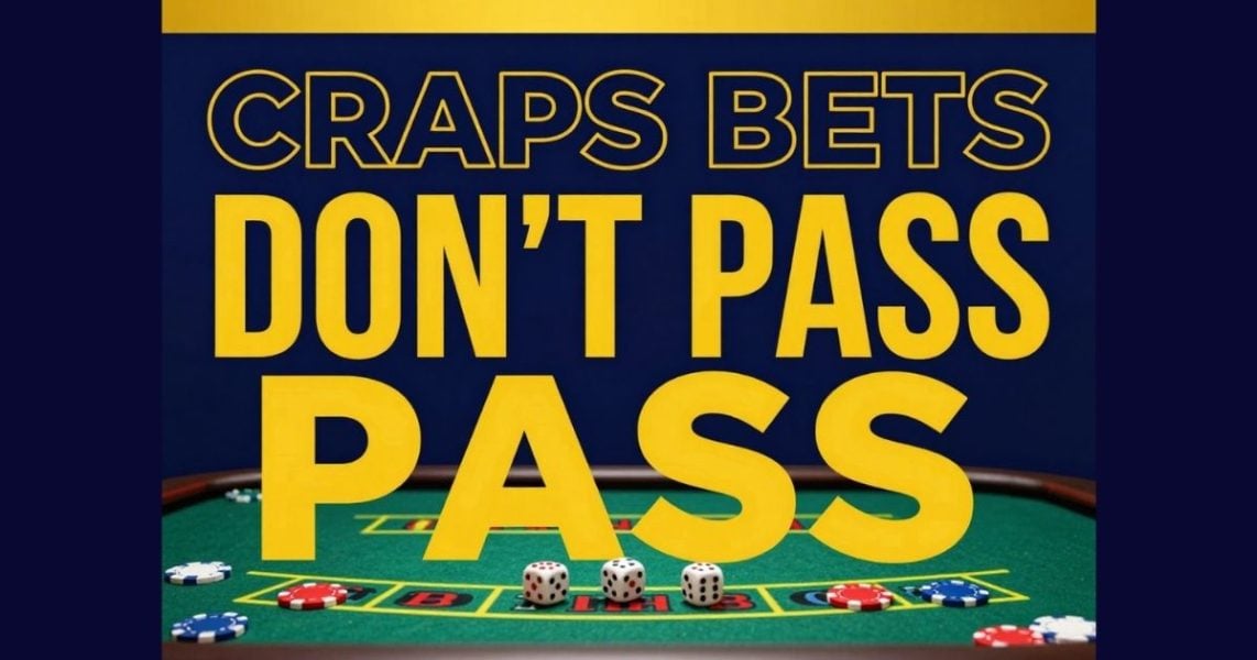 Craps bets marked out on a casino table layout
