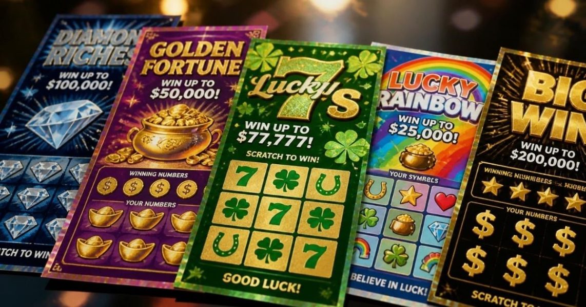 Scratch cards fanned out, how do scratch cards work when it comes to odds and prizes